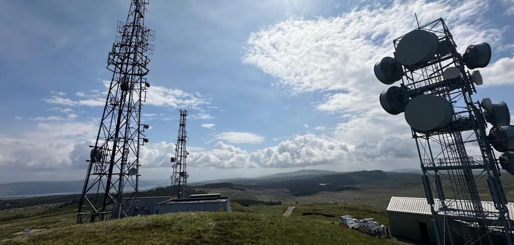 Radiop tower on the UK coastline