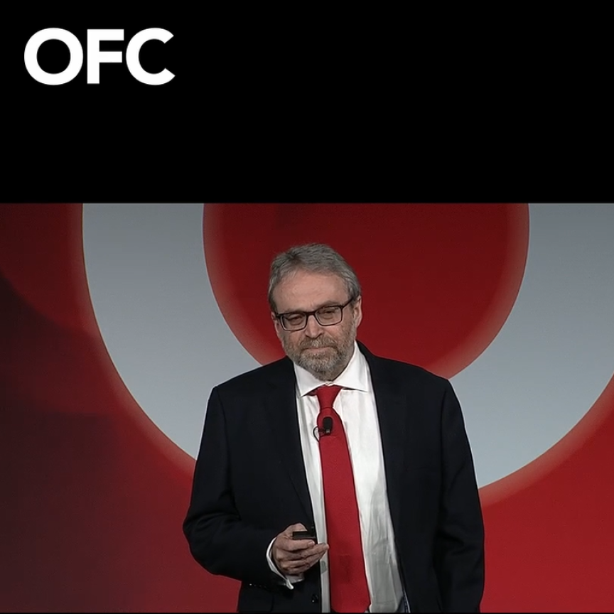 David Richardson, Partner Researcher at Microsoft, speaking at OFC 2024